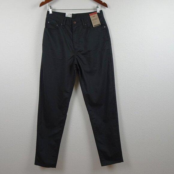 Levi's Mom Jeans Women's Size 29x30 Gray Black Blended Fabric Tapered - Picture 1 of 11